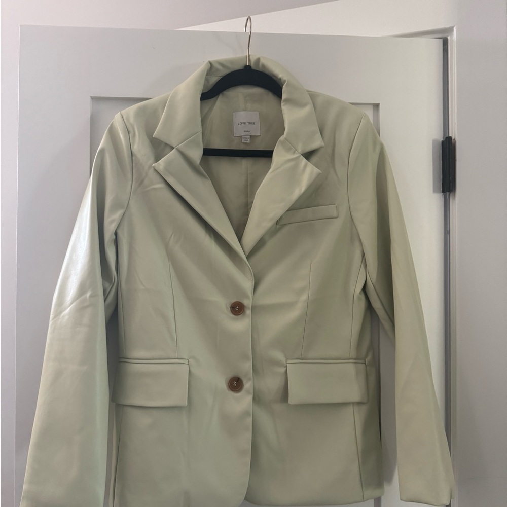 Leather blazer